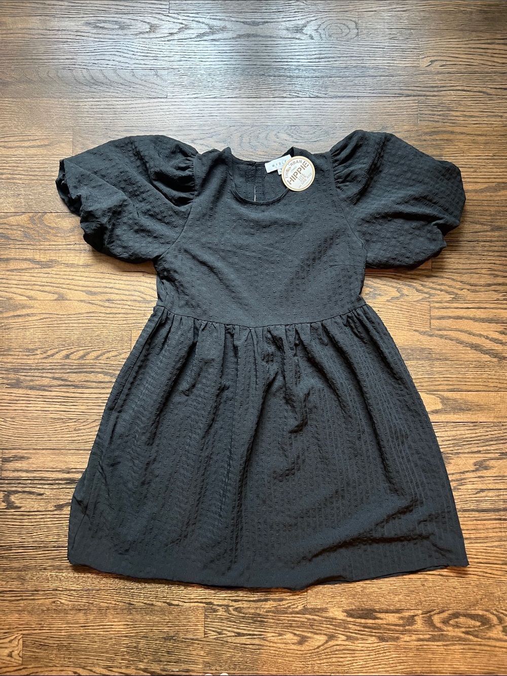 Black Puff-Sleeve dress NWT